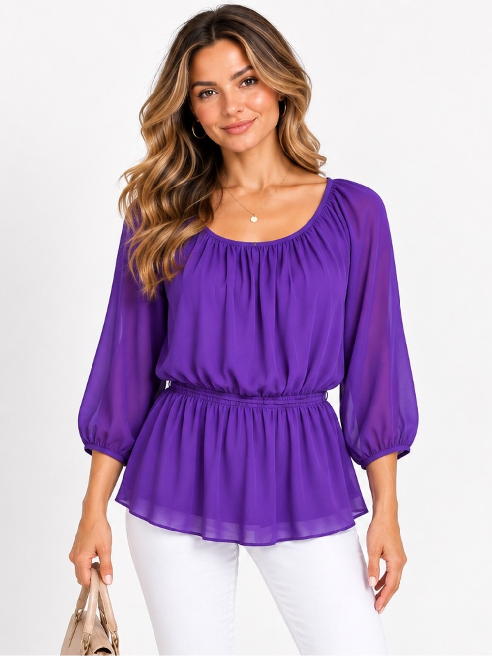 Talbots Purple Silk 2-in-1 Mini Romper with Tank Top